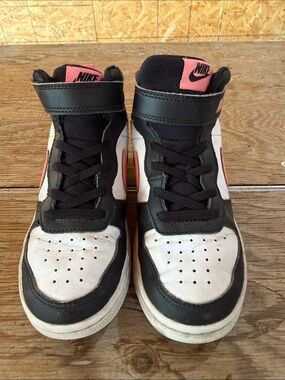 Nike Kids Black, White & Pink High-Top Sneakers